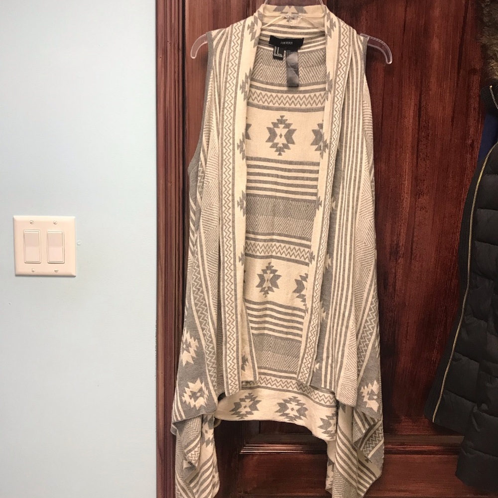 Forever 21 Sleeveless Cardigan
